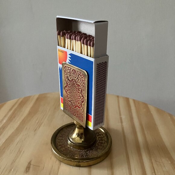 Vintage Brass Matchbox Holder - Picture 3 of 7